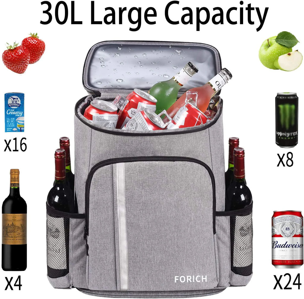 Leakproof Insulated Backpack Cooler – Waterproof, Lightweight Cooler Bag (Holds Up to 30 Cans)