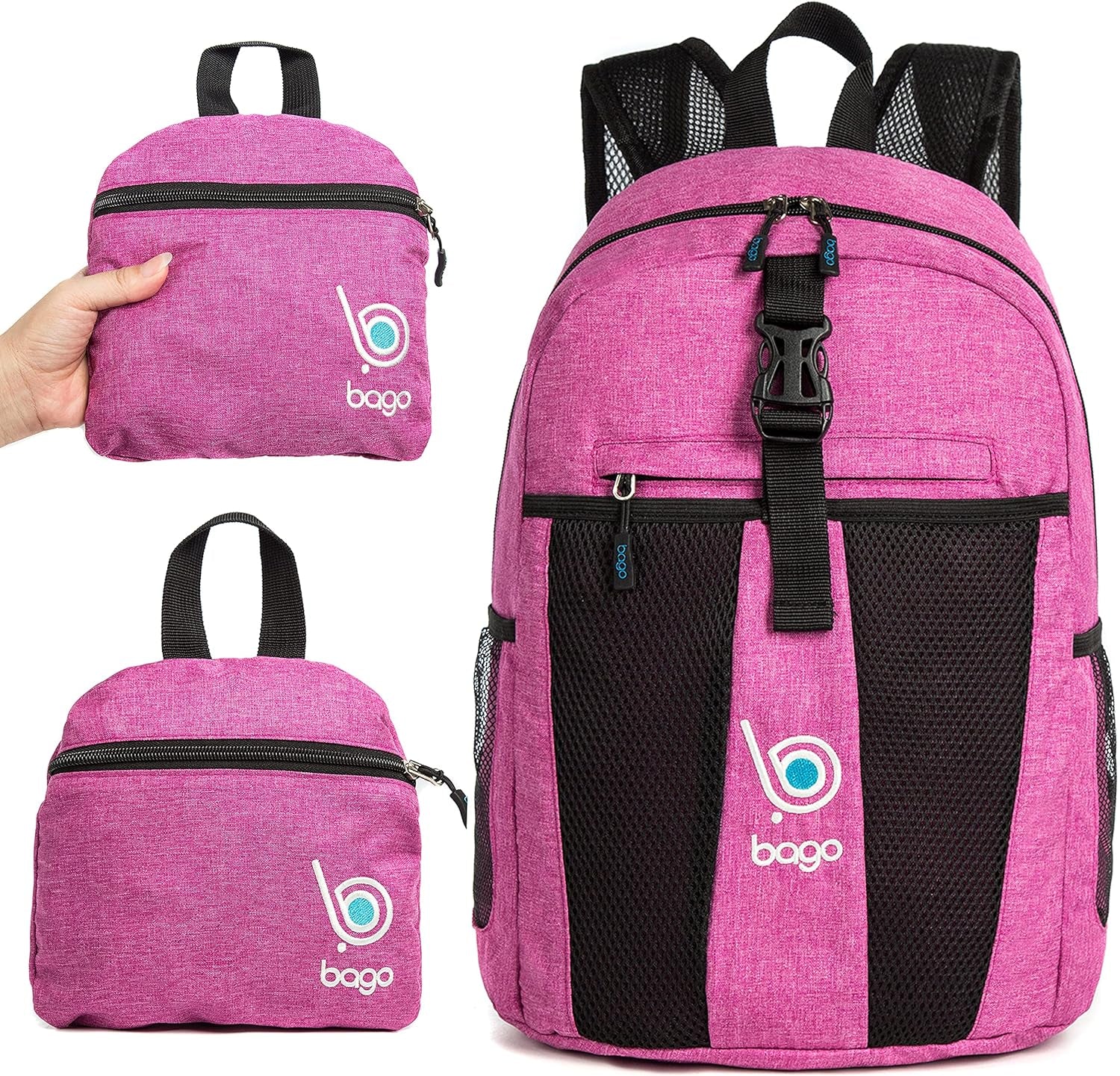 Lightweight Backpack for Hiking for Women and Men | 25L Travel Day Pack | Snow Pink
