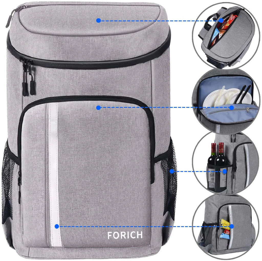 Leakproof Insulated Backpack Cooler – Waterproof, Lightweight Cooler Bag (Holds Up to 30 Cans)