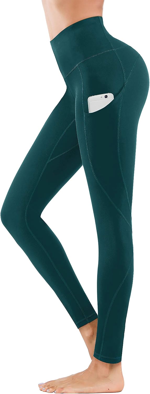 High-Waist Yoga Pants with Pockets | Tummy Control | 4-Way Stretch Workout Leggings