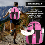 Lightweight Backpack for Hiking for Women and Men | 25L Travel Day Pack | Snow Pink