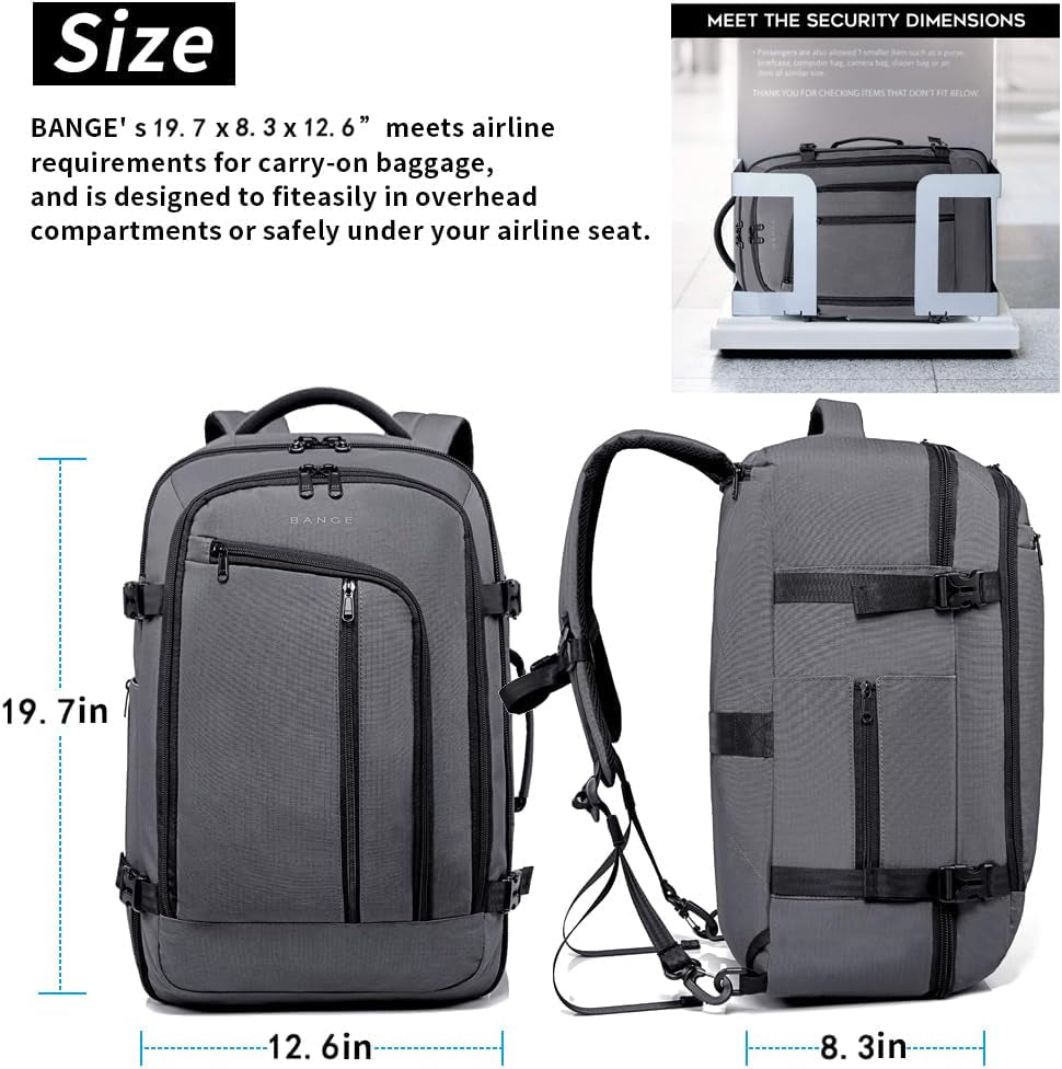 Men’s  Convertible Travel Backpack – 17.3” Laptop Bag, Business Bag & Briefcase for Work & Weekend Use