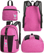 Lightweight Backpack for Hiking for Women and Men | 25L Travel Day Pack | Snow Pink